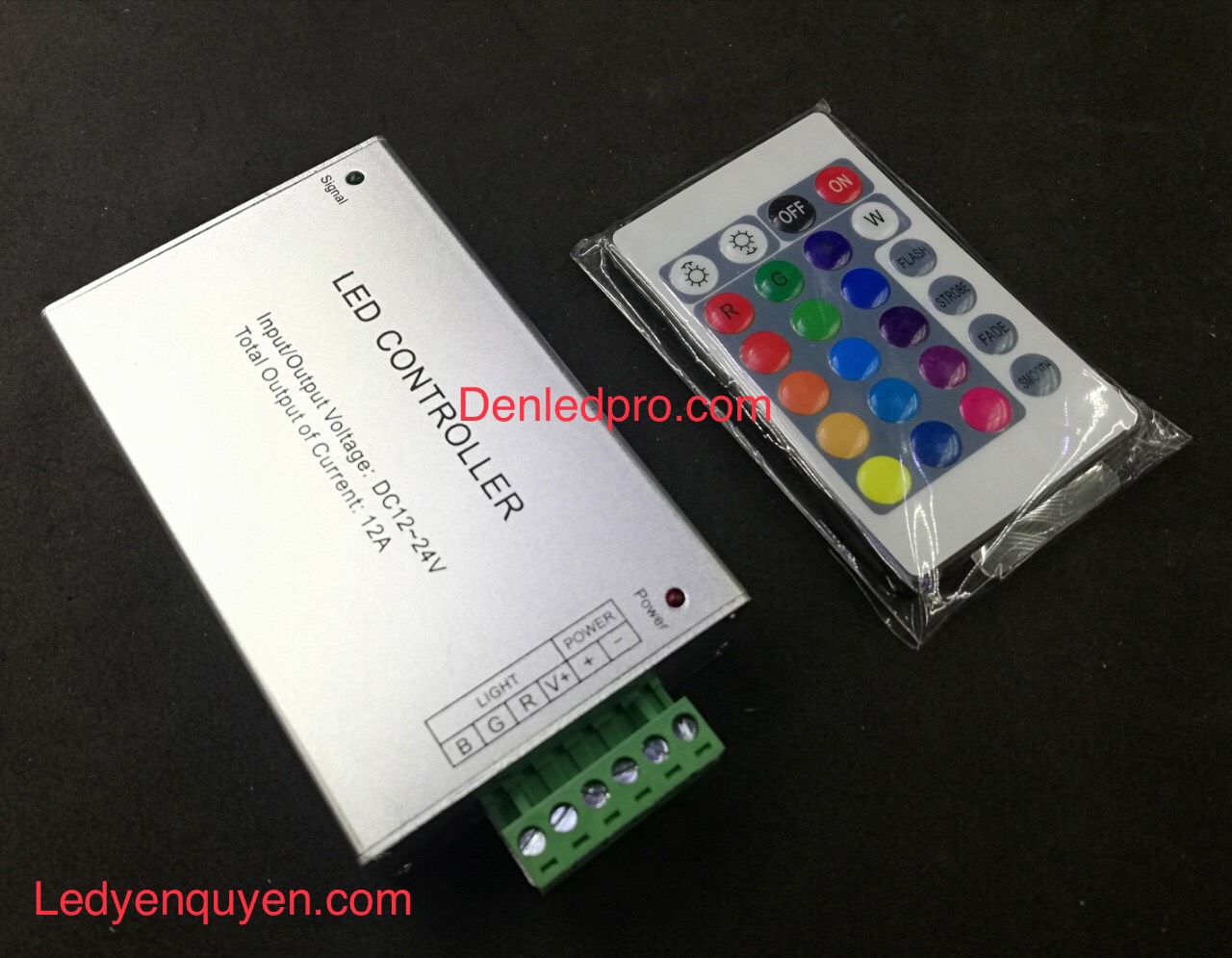 Bo Điều Khiển LED RGB 12V12A nhôm
