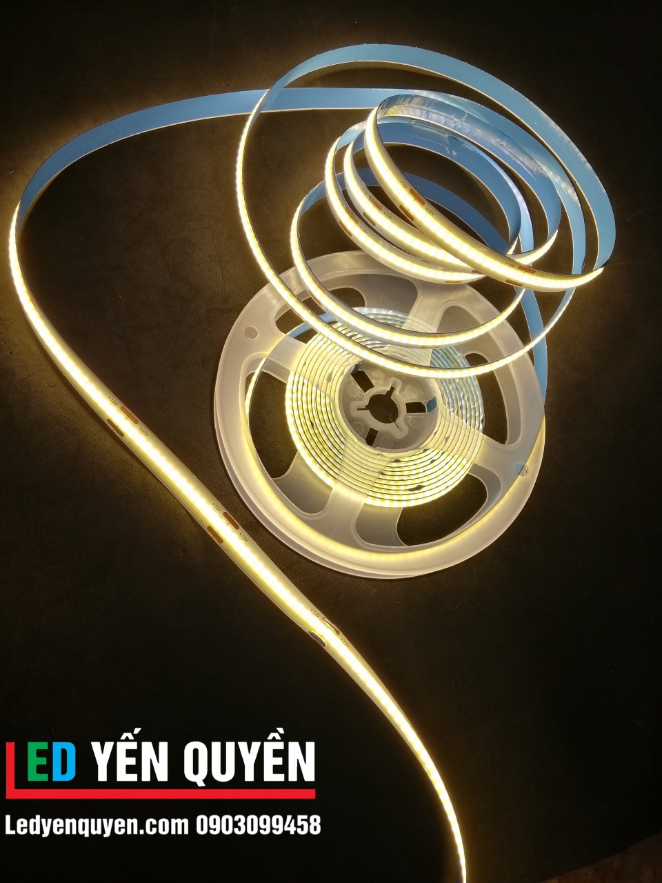 Led dây COB màu vàng 5m 12V