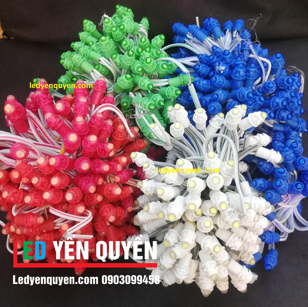 LED Đúc F5 12V Đế 8ly vàng chanh