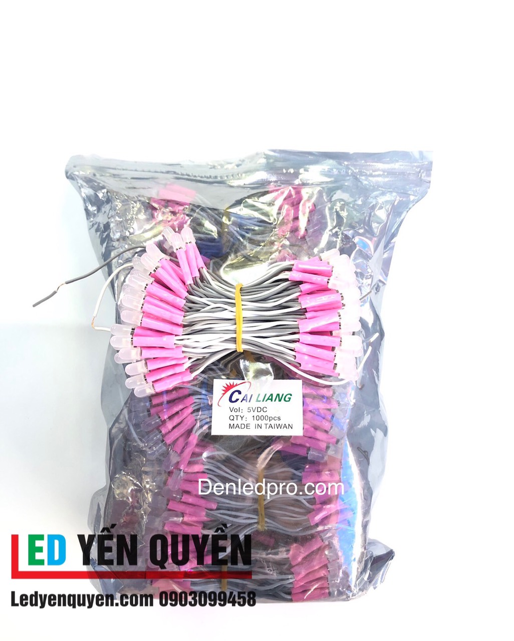 LED Ruồi Liền Dây CAILANG ĐÀI LOAN Hồng 5v