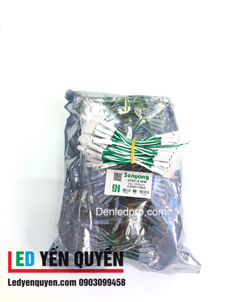LED Ruồi Liền Dây Senyang ĐÀI LOAN Xanh Lá 5v